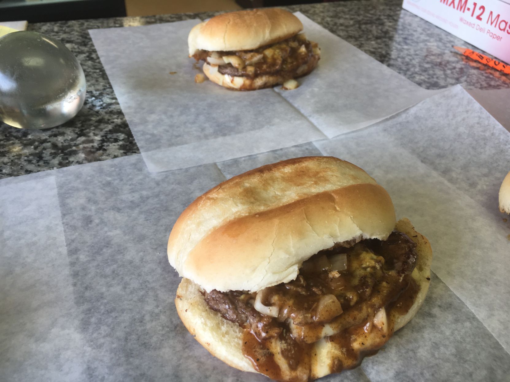 1. Jim's Lunch, Millville: Double cheeseburger with sauce ($4.50)